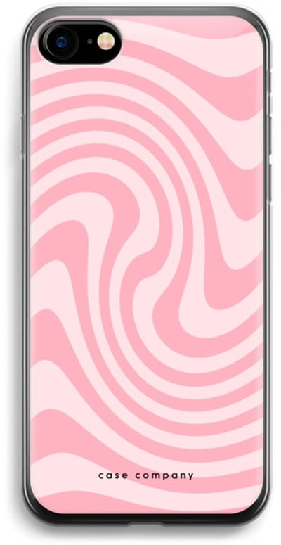 Case Company® - Hoesje geschikt voor iPhone 7 hoesje - Swirl Roos - Soft Cover Telefoonhoesje - Bescherming aan alle Kanten en Schermrand