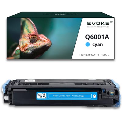 Evoke Compatibele Toner voor HP Q6001A 124A Cyaan 2000 Pagina's Kleur Laserjet 1600 2600 2605 Cm1015 Cm1017