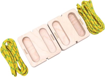 Klimhangboard - Grip Kracht - Bovenlichaam Trainen - Multi-hold Ontwerp - 2 Delig - Houtkleur