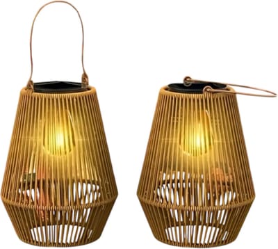 Dutchers® Solar sfeerlampen - Set van 2 - Tuinlampen - Buitenverlichting - Zonne energie - Licht donker schakelaar - Hanglamp - Warm licht - Tuinverlichting - LED