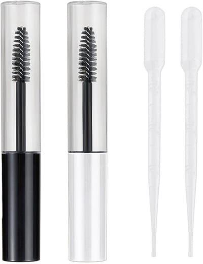 Dailygoods- Buisjes 10 ml - 4 Stuks - Pipetdruppels 5 ml - Navulbare Monsterbuisjes - Heldere Container - Praktische Toverstafbuisjes - Cosmeticabuisjes