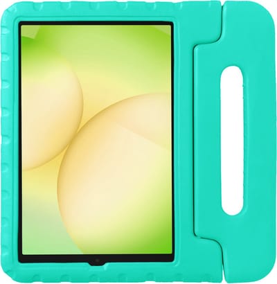 Hoes - Geschikt voor Samsung Galaxy Tab A11 - Kinderhoes Shockproof Bumper - Kidsproof Case - Tablet Hoesje - Kinder Hoesje Cover - Turquoise