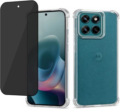 ChiGuard Hoesje & Privacy Screenprotector geschikt voor Motorola Moto G87 Hoesje Screenprotector - Privé - Gehard Glas Cover