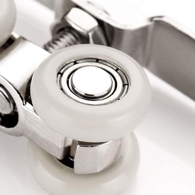2 Stuks Schuifdeur Rollen met 4 Wielen voor Houten Deuren - Rail en Pulley Hardware voor Kasten en Badkamers
