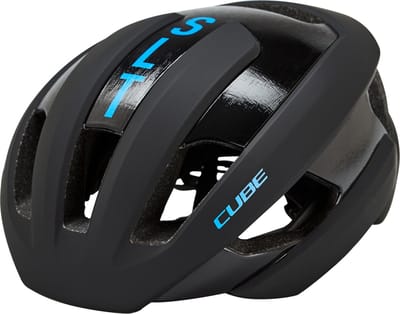 CUBE Fietshelm Heron - Racefietshelm - MIPS - 9 Ventilatiegaten - Verstelbaar - EPS triple in-mould - Zwart/Blauw - 49-55 cm - S