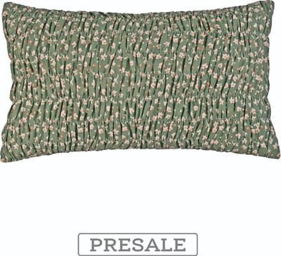 Libby Smock Groen Smoke Kussen | 30 X 50 | Sierkussen Voor Woonkamer Of Slaapkamer