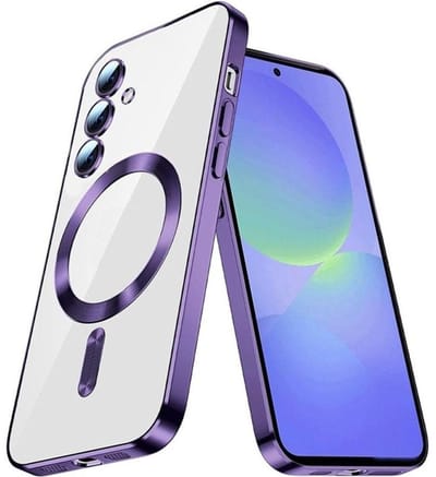 Hoesje Geschikt voor Samsung Galaxy A07 Hoesje Paars - Geschikt voor MagSafeTelefoonhoesje - soft siliconen Backcover