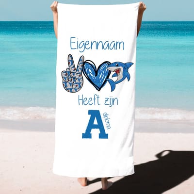 Strandlaken-badhanddoek met naam kind-heeft zijn a diploma-jongens-cadeau afzwemmen-handdoek voor kinderen met eigen naam