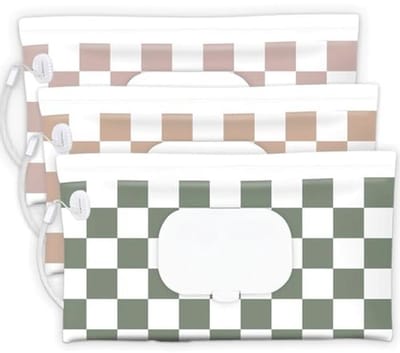 Draagbare Hervulbare Baby Doekjes Dispenser - 3-Pack Waterdichte en Stofdichte Luier Veeg Houder