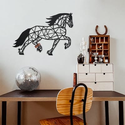 FBRK. Geometrische Dravend Paard - Wood
