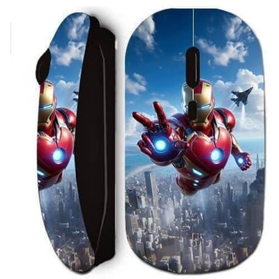 Souris sans fil - Iron Man - Maniacase - Ergonomique - Design stylé - Récepteur nano USB