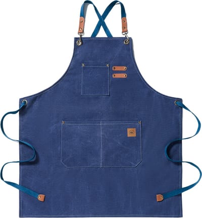 Tamarow Premium Keukenschort - Werk en BBQ Schort - Kookschort - Crossback - Blauw