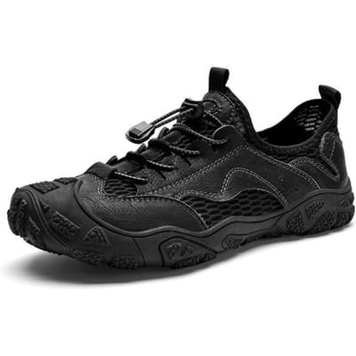 Zomer Heren Sandalen Mannelijke Outdoor Casual Schoenen Elastisch Lichtgewicht Ademend Wandelsneakers Mesh Mode Comfortabele Schoen 38 zwart