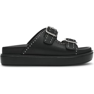 Steve Madden Freelance-l Slides Black Action Leather Maat: 37 | Sandalen Outlet | Dames | Zwart