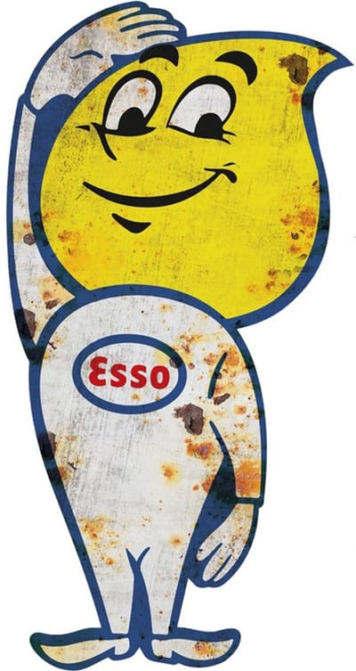 Signs USA - wandbord - dibond - Esso Drop Boy - 59,5 x 31 cm