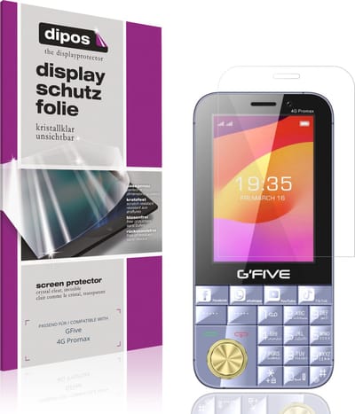 dipos – 4x Beschermfolie geschikt voor GFive 4G Promax | Krasbestendige & heldere Screenprotector Ultra-Thin