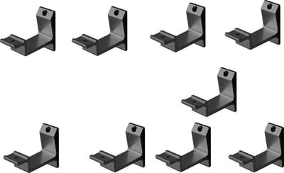 Leuninghouder zwart - Opschroef - Vlak zadel  Hermeta - 3540-18 - 9 stuks