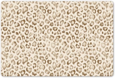 Placemats 45x30 cm - Placemat kunststof - 1 stuk - Luipaard - Klassiek - Beige - Borden onderleggers - Decoratie voor op tafel - Keuken tafeldecoratie accessoires - Vinyl onderlegger - Tafelversiering