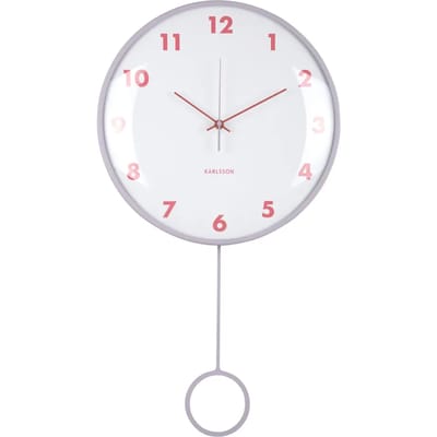 Karlsson Wandklok Cheeky Dome - Zachtpaars - 7.1x35.5x61.5cm - Wandklok Scandinavisch