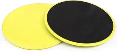 June Spring Fitness & Yoga Slides - Kleur: Geel - Formaat: 18 cm - 2 stuks - Full Body Workout - Hoge Kwaliteit - Billen, Benen, Buik & Rug Trainen - Home Workout - Core Training - Fitness Core Slides - Yoga Slides - Yoga Schijf - Gym Accessoires