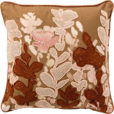 LYDIA | sierkussen 45x45 cm | Tobacco Brown | bruin | multicolor | Hoii | met duurzame kussenvulling