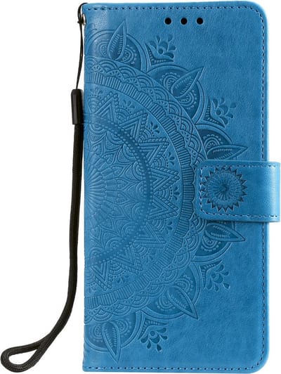 Coverup Hoesje - Geschikt voor Nokia 3.4 Hoesje - Coverup Bloemen & Vlinders Book Case - Blauw