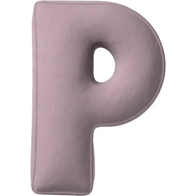 Kussen letter p Yellow Tipi Posh Velvet