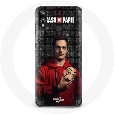 Coque pour Huawei P20 Lite - MANIACASE - La Casa De Papel Berlin Masque - Souple - Noir - Mixte