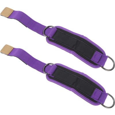 2 STUKS Enkelband voor Kabelmachine Kickbacks IJzeren D-ring Sportschool Enkelmanchet voor Fitness Workout Paars