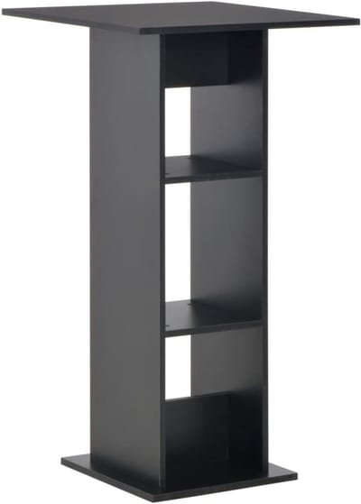 Hoge bartafel 60x60x110 cm zwart voor keuken of eetkamer