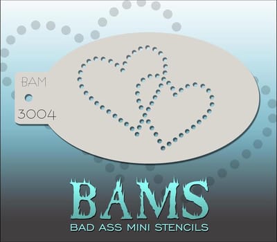 Bad Ass Stencil Nr. 3004 - BAM3004 - Schmink sjabloon - Bad Ass mini - Geschikt voor schmink en airbrush