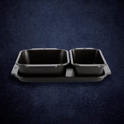 Royal van Kempen en Begeer - Lasagnevorm, Bakvorm & Bakplaat - 3 Delige Set - Set rechthoekige metalen bakvormen bestaande uit een lasagnevorm, bakvorm & bakplaat. Met deze set heb jij alles in huis en ben je voorbereid op cakes, lasagnes en koekjes