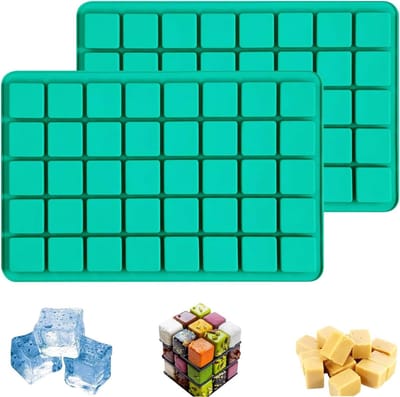 Vierkante Silicone Mallen voor Chocolade en Snoep, 2 Stuks, 40 Cavity, Mini IJsblokjes en Gummy Bear Mallen voor Caramel en IJsjes