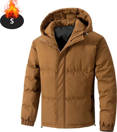 Livano Winterjas - Parka - Heren - Winter - Jas - Volwassen - Stijlvol - Bruin - S