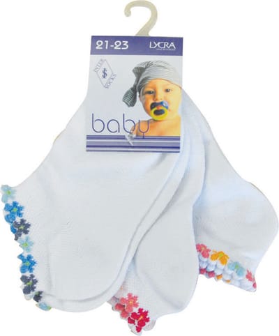 Baby sokjes meisjes fantasie - maat 21/23 - 12 paar - 90% KATOEN - Naadloos