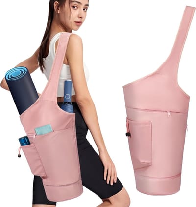 Yoga Mat Tas in Roze - Ideaal voor Sport, Fitness en Yoga Accessoires, Duurzaam en Lichtgewicht