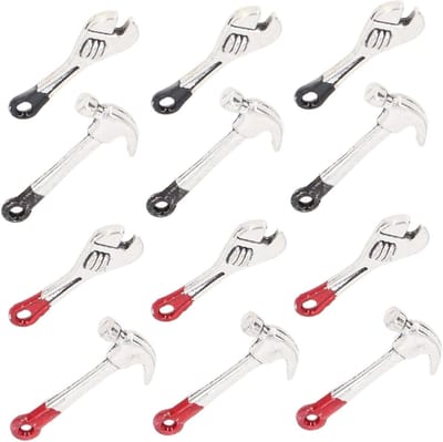 Miniatuur Gereedschap Set - Poppenhuis Reparatie - Hobby Knutselen - Metalen Constructie - 25 mm - Diverse Kleuren