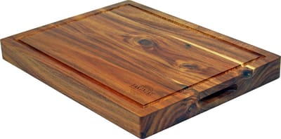 YAKINIKU Snijplank - HOUT - Acacia - 41x30x4 cm - Sapgeul en Handvaten - BBQ Accessoire