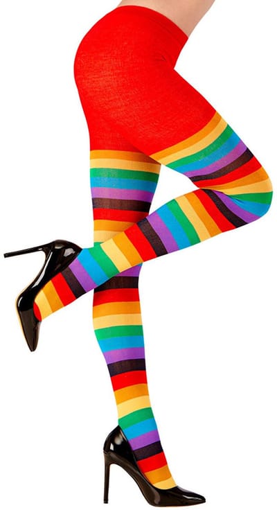 Panty regenboog gestreept