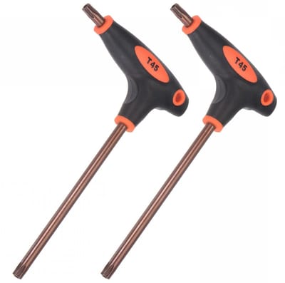 Cosensi- Torxsleutel T45 - Anti Sabotage - T-handvat - Dual End - Moersleutel - S2 Staal - Set van 2 Stuks