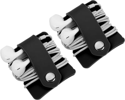 Kabel Organizer - Snoerhouder - Kabel Beheer - Compact Ontwerp - 2 Stuks - Zwart