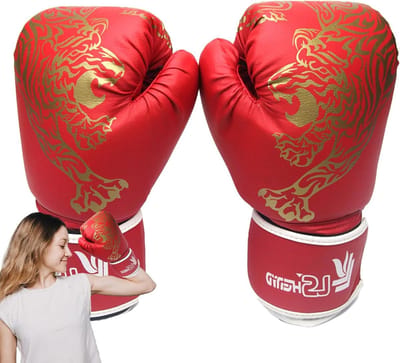 Bokshandschoenen - Trainingshandschoenen Sportwanten - Vechtsport Training - Ademend Zweetreducerend Ontwerp - Volwassen Kinderen - Rood