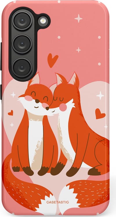Casetastic Hoesje Geschikt voor Samsung S23 - Stijlvolle Beschermende Duo-layer Case - Vossenzoen