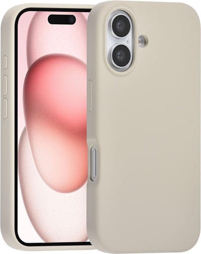 Multimedia & Accessoires Premium Siliconen TPU Back Cover Case Hoesje geschikt voor Apple iPhone 16 – Grijs – Zachte Plastic – Soft Case