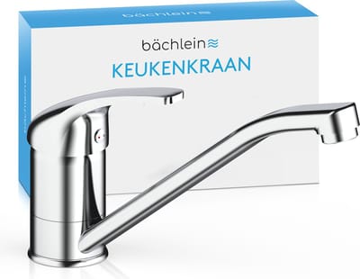 Bächlein Keukenkraan Arado 360 graden draaibaar (Chroom) - Eengreeps keukenkraan Chroom met 360° draaibare uitloop, kraan voor de keuken in extra stevige uitvoering