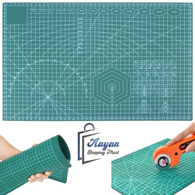 Zelfherstellende Snijmat A3 – Dubbelzijdig – 30 x 45 cm –Hoogwaardige snijmachine –Rubberen mat – Zelfklevend –Hoge kwaliteit – Hobbymat– Dubbelzijdig voor hobby, modelbouw en precisiewerk – Werkmat 45 cm x 30 cm – groen – 42930