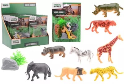 Johntoy wilde dieren speelset - 10-delig speelgoed dieren jungle.
