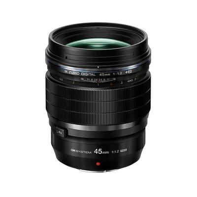 OM SYSTEM M.Zuiko Digitale 45mm f/1.2 ED PRO  Micro Vier Derde zwart