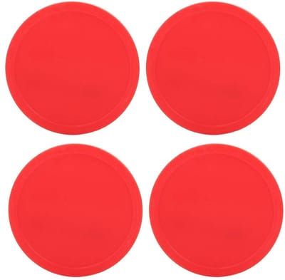 Allecto - Air Hockey Pucks - Vervangbare Accessoires - Lichtgewicht en Duurzaam - 63 mm - Perfect voor Thuisgebruik - 4 Stuks