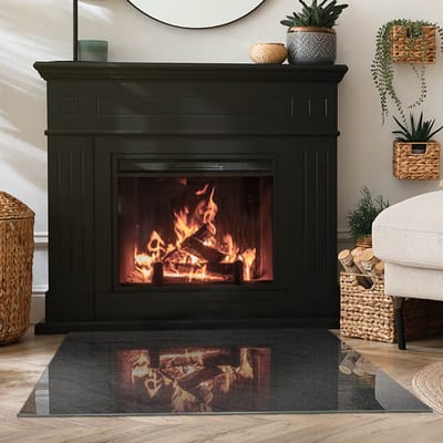 Coloray Vloerplaat Houtkachel - Vloerplaat Openhaard - 100 cm x 70 cm - Houtkachel Accessoires - Zwart Vloerplaat Kachel - Vloerplaat Voor Kachel - Plaat voor Onder Houtkachel - Open Haard Accessoires - Plaat Kachel